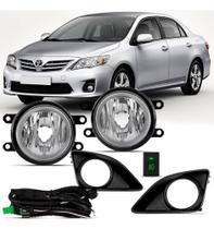 Kit Farol Auxiliar Corolla 2009 2010 2011 Com Grade Aro Preto Kit Farol Auxiliar Corolla 2009 2010 2011 Com Grade Aro Preto