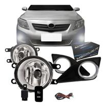 Kit Farol Auxiliar Corolla 2009/2011 Com Grade Aro Cromad Kit Farol Auxiliar Corolla 2009/2011 Com Grade Aro Cromad