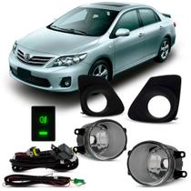 Kit Farol Auxiliar Corolla 2012 2013 2014 Com Grade Aro Preto Kit Farol Auxiliar Corolla 2012 2013 2014 Com Grade Aro Preto