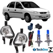 Kit farol auxiliar corsa 2000 ate 2002 e super branca