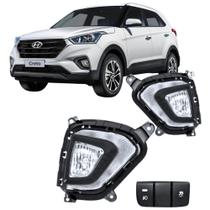 KIT FAROL AUXILIAR CRETA 2020 à 2021 COM BOTAO ORIGINAL DRL E SETA KIT FAROL AUXILIAR CRETA 2020 à 2021 COM BOTAO ORIGINAL DRL E SETA