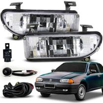 Kit Farol Auxiliar de Milha Gol G2 1995 1996 1997 1998 1999 Botão Touch