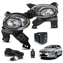 Kit Farol Auxiliar de Milha Grade Cromada Honda City 2009 2010 2011 Kit Farol Auxiliar de Milha Grade Cromada Honda City 2009 2010 2011
