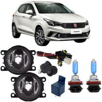 Kit farol auxiliar fiat argo 2017 a 2022 super branca