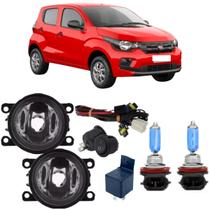 Kit farol auxiliar fiat mobi 2016 a 2022 super branca