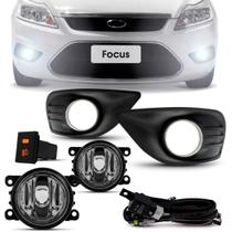 Kit Farol Auxiliar Focus Sedan 2009 2010 2011 2012 Grade Aro Cromado