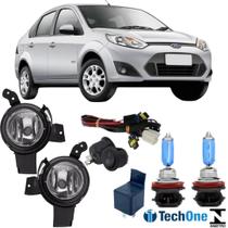 Kit farol auxiliar ford fiesta 2007 ate 2010 e super branca