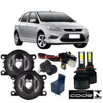 Kit FAROL AUXILIAR FORD FOCUS 2009 a 2013 e SUPER LED 8000K Kit FAROL AUXILIAR FORD FOCUS 2009 a 2013 e SUPER LED 8000K