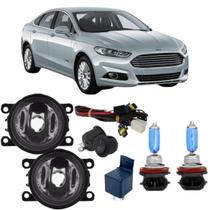 Kit farol auxiliar ford fusion 2013 a 2016 e super branca