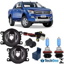 KIT Farol Auxiliar Ford Ranger 2012 a 2016 Super Branca