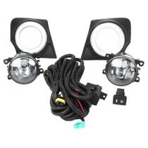 Kit farol auxiliar l200 triton 2017 com moldura cromada