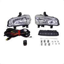 Kit Farol Auxiliar Milha Led Strada Moldura Modelo Original Kit Farol Auxiliar Milha Led Strada Moldura Modelo Original