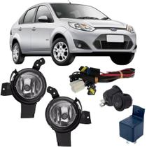 Kit farol auxiliar milha neblina ford fiesta 2007 ate 2010