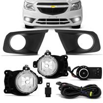 Kit Farol Auxiliar Milha Onix Lt/Ls 2014 Diante Com Moldura