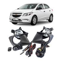 Kit farol auxiliar Milha Onix prisma Joy 2017+ C/ Moldura