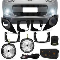 Kit Farol Auxiliar Milha Palio G5 2012 Em Diante Bmo C/Grade