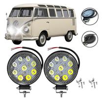 Kit Farol Auxiliar Milha Redondo Kombi 6000K Luz Branca 2Un Kit Farol Auxiliar Milha Redondo Kombi 6000K Luz Branca 2Un
