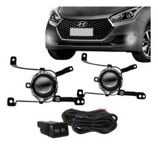 Kit farol auxiliar milha shockligth hyundai hb20 2016 a 2019 grade modelo original botâo trip Kit farol auxiliar milha shockligth hyundai hb20 2016 a 2019 grade modelo original botâo trip