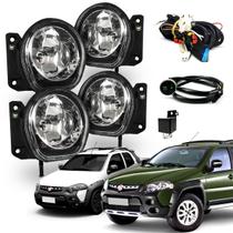 Kit Farol Auxiliar Milha Strada Adventure Locker/ Palio Weekend 2004 2005 2006 2007 Botao Touch