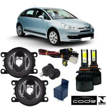 Kit farol auxiliar neblina citroen c4 2007 a 2012 super led Kit farol auxiliar neblina citroen c4 2007 a 2012 super led