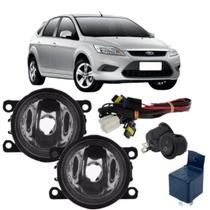 Kit farol auxiliar neblina ford focus 2009 ate 2013 plastico