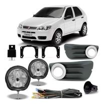 Kit Farol Auxiliar Palio G3 2011 À 2015 Economy Aro Cromado