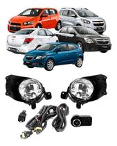 Kit farol auxiliar shocklight gm cobalt/onix/spin/sonic/novo prisma 2012 a 2019 botão modelo original