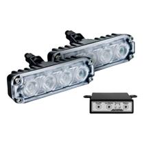 Kit Farol Auxiliar Slim Alumínio 4 Leds 4w 12/24v Âmbar