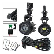 Kit Farol Auxiliar Universal Led Completo Bmw Triumph Honda