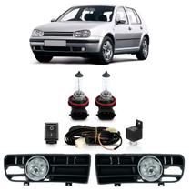 Kit Farol Auxiliar Volkswagen Golf 1999 A 2006 Completo + Par Lâmpadas Halogena