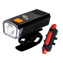 Kit Farol bike ciclismo Led 650 Lumens e vista light traseiro Usb Recarregavel para pedalar com segurança