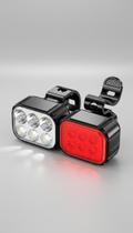 Kit Farol Bike Profissional 6+7 Leds Recarregável Kit Farol Bike Profissional 6+7 Leds Recarregável