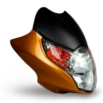 Kit Farol Carenagem Completa Plástico Bloco Óptico Resistente Frente Moto Honda Titan 150 - Foco