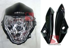 Kit Farol Cb300 Carenagem Lateral Azul 2012 Frontal Farol Original Honda Logo Prata Kit Farol Cb300 Carenagem Lateral Azul 2012 Frontal Farol Original Honda Logo Prata