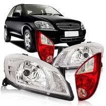 Kit Farol Celta Cromado Lanterna Bicolor 2007 À 2015