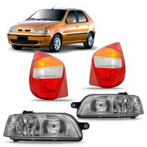 Kit Farol Com Lanterna Traseira Palio Fire 2001 2002 2003 2004 2005 2006