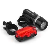 Kit Farol de Bicicleta Frontal + Pisca Traseiro Led - PILHAS NÃO INCLUSAS - WJ-10 - ds