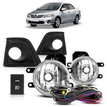 Kit Farol de Milha Auxiliar Corolla 2014 2015 Lisa Acrílico Botão Modelo Original Kit Farol de Milha Auxiliar Corolla 2014 2015 Lisa Acrílico Botão Modelo Original