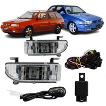 Kit Farol de Milha Auxiliar Gol Saveiro Parati Bola 1995 Até 2000 G2 Lente Policarbonato