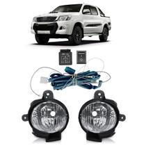 Kit Farol De Milha Auxiliar Hilux Pickup 2012 A 2016 Completo