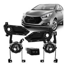 Kit Farol de Milha Auxiliar Hyundai HB20 HB20S 2016-2019 Botão Original TG 0205.003