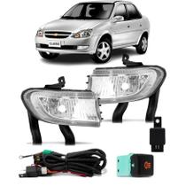 Kit Farol de Milha Auxiliar Neblina Corsa Classic 2010 / 2017 Completo