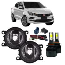 Kit farol de milha auxiliar neblina fiat cronos 2017 2018 2019 2020 2021 2022 acr + super led