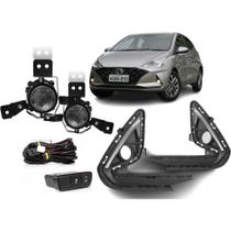 Kit Farol de Milha Auxiliar Neblina Hb20 20 21 22 Grade + Lâmpadas Kit Farol de Milha Auxiliar Neblina Hb20 20 21 22 Grade + Lâmpadas