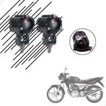 Kit Farol de Milha Auxiliar Neblina Led 10w 12v 24v Honda CG 150