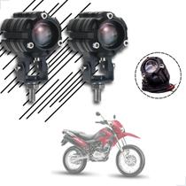Kit Farol de Milha Auxiliar Neblina Led 10w 12v 24v Honda NXR 150 Bros