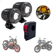 Kit Farol de Milha Auxiliar Neblina Led 30w 12v + Botão On/ Off Usb BMW G310GS G310R
