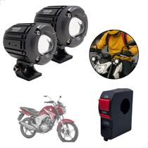 Kit Farol de Milha Auxiliar Neblina Led 30w 12v + Botão On/ Off Usb CG 150 Sport 2004 até 2009