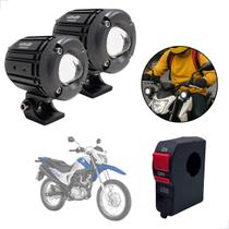 Kit Farol de Milha Auxiliar Neblina Led 30w 12v + Botão On/ Off Usb NXR 160 Bros 2015 até 2024