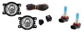 KIT Farol De Milha Auxiliar Neblina Mitsubishi Pajero Full 2007 2008 2009 2010 2011 2012 2013 NC ACR + S Branca